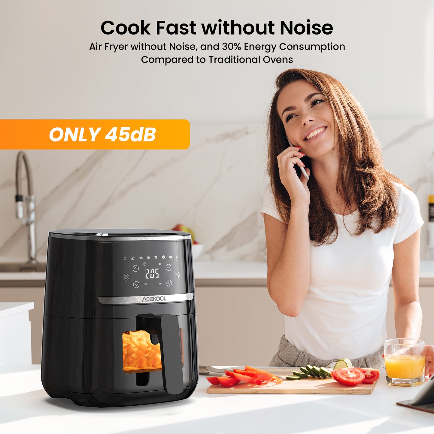 5QT Air Fryer Oven Combo - 10-in-1 Digital Touchscreen Cooker