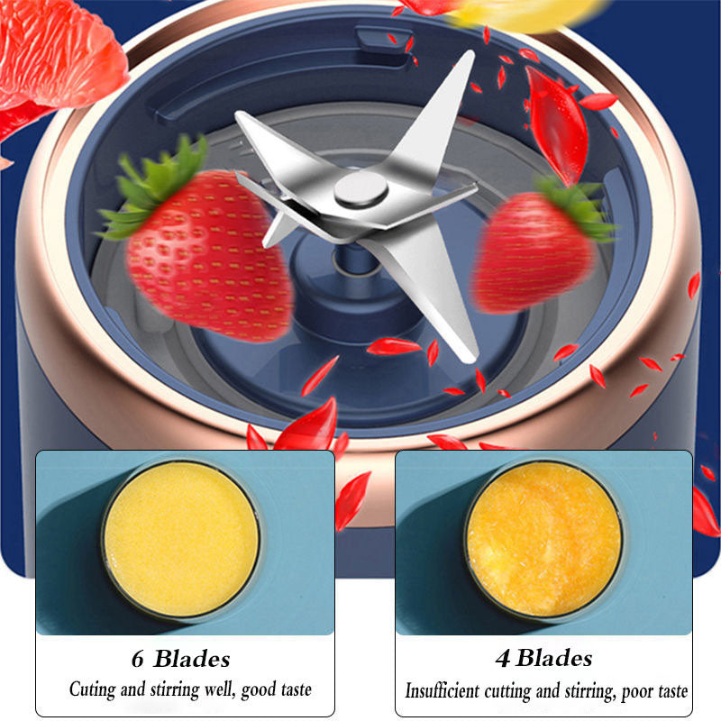 Portable Electric Juicer Blender - USB Rechargeable 400ml