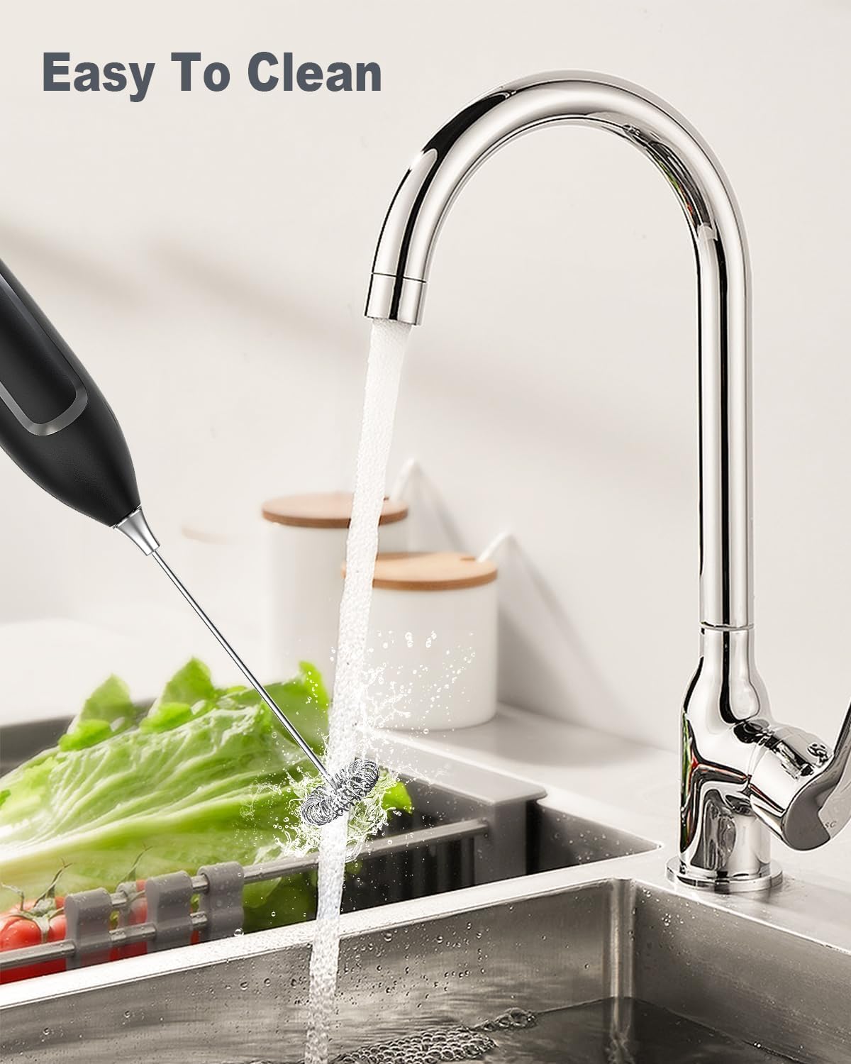 Milk Frother Handheld Electric - Create Creamy Foam in Seconds