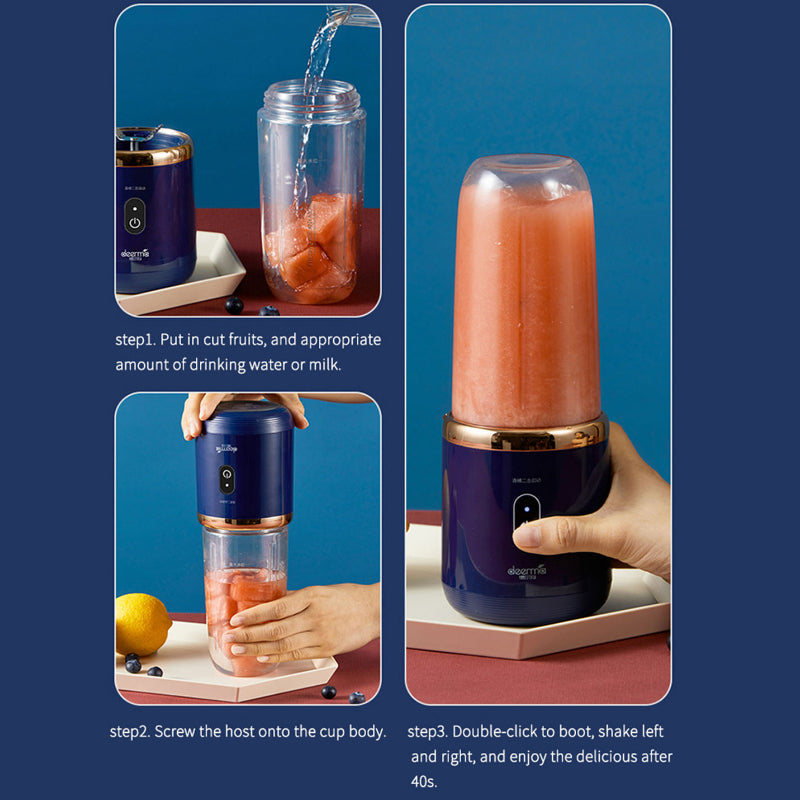 Portable Electric Juicer Blender - USB Rechargeable 400ml