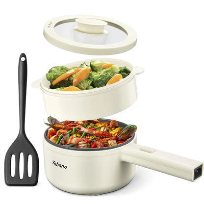 850W Electric Pot: Non-Stick, Dual Power, Portable