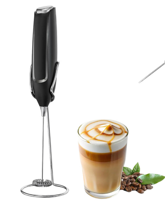 Milk Frother Handheld Electric - Create Creamy Foam in Seconds