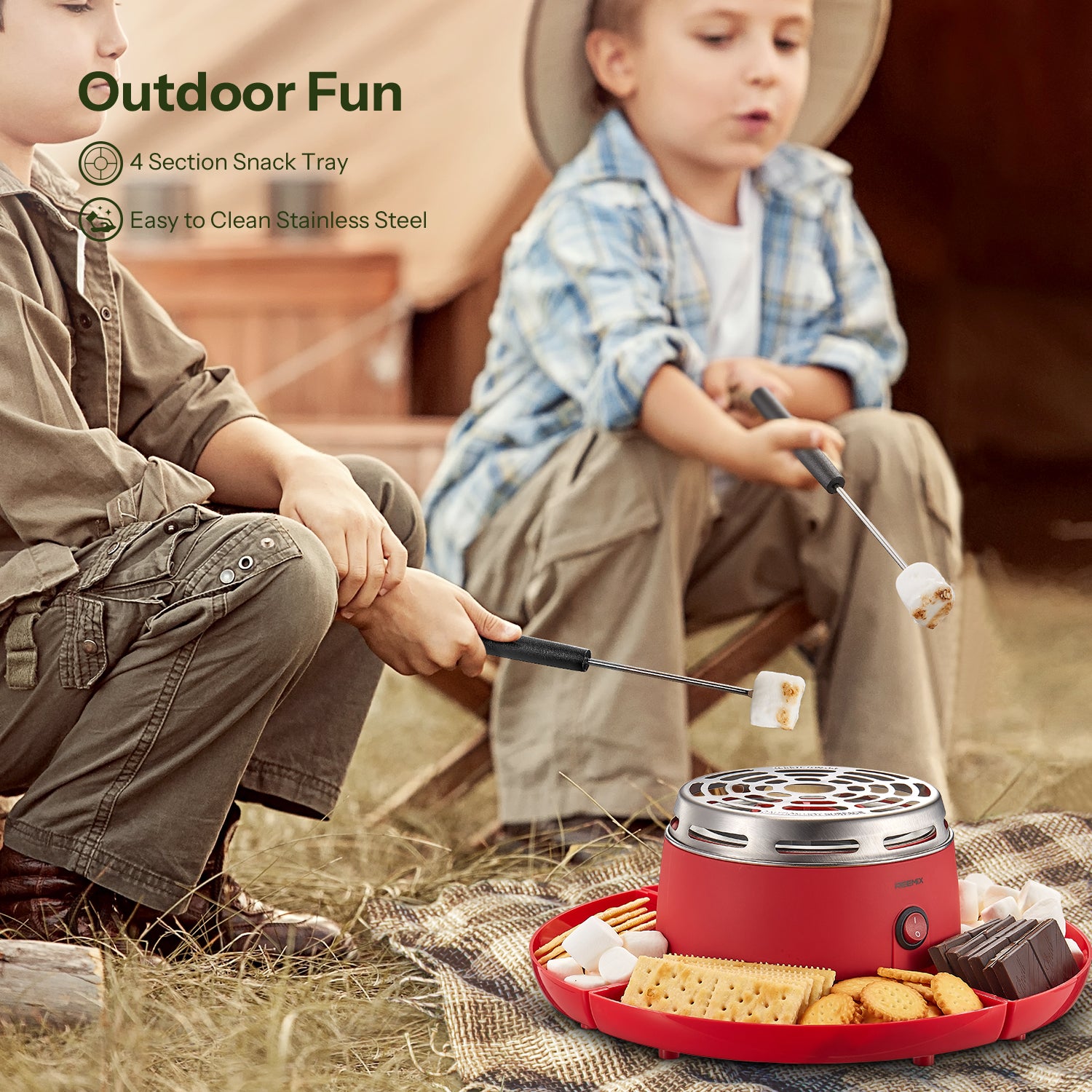 Indoor S'mores Kit - Flameless Roaster with Accessories