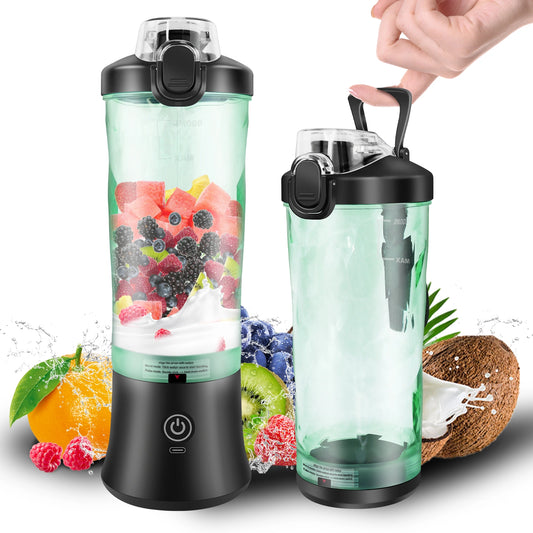 Portable Mini Blender 600ml - USB Rechargeable Smoothie Maker