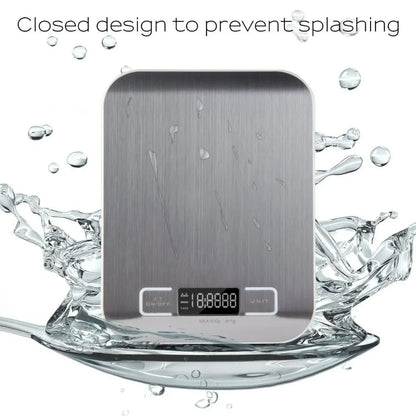 Digital Kitchen Scale 5kg - Slim, Precise, Stainless Steel