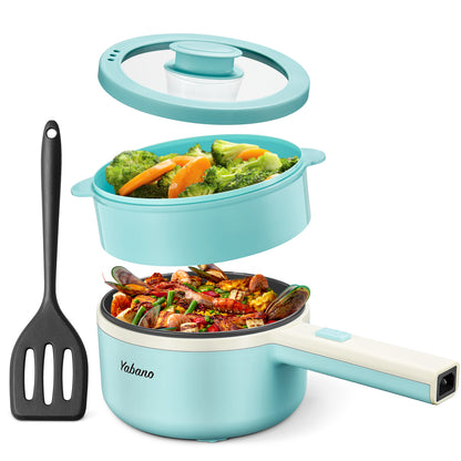 850W Electric Pot: Non-Stick, Dual Power, Portable