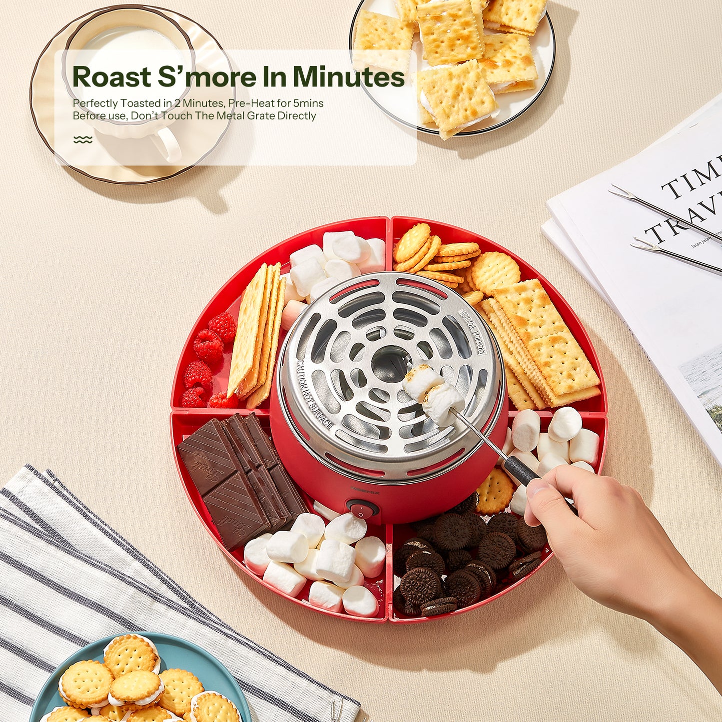 Indoor S'mores Kit - Flameless Roaster with Accessories